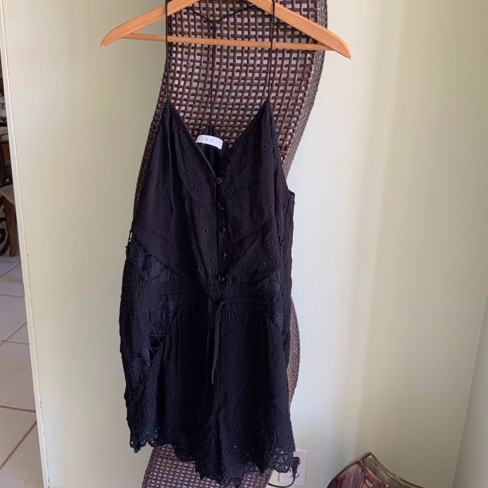 IRO Black romper with lace detailing